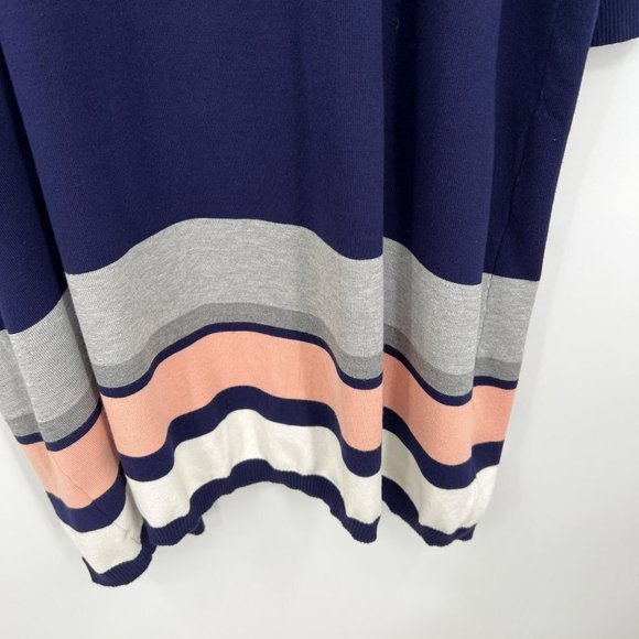 Liquid multi stripe long line Duster Sweater Open cardigan plus size 3X - Picture 15 of 16